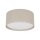 Deckenleuchte 6-flammig Stoff Beige E27 Ø77 cm rund