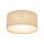 Deckenleuchte 6-flammig Stoff Beige E27 Ø77 cm rund