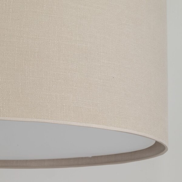 Pendelleuchte 3-flammig Stoff Beige E27 Ø77 cm blendarm