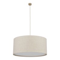 Pendelleuchte 3-flammig Stoff Beige E27 Ø77 cm...