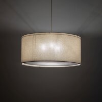 Pendelleuchte 3-flammig Stoff Beige E27 Ø77 cm...
