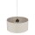 Pendelleuchte 3-flammig Stoff Beige E27 Ø77 cm blendarm