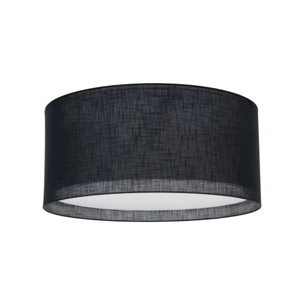 Deckenleuchte 6-flammig Stoff Schwarz E27 Ø77 cm rund