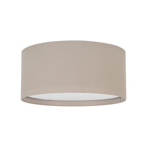 Deckenleuchte 6-flammig Stoff Grau E27 Ø77 cm rund