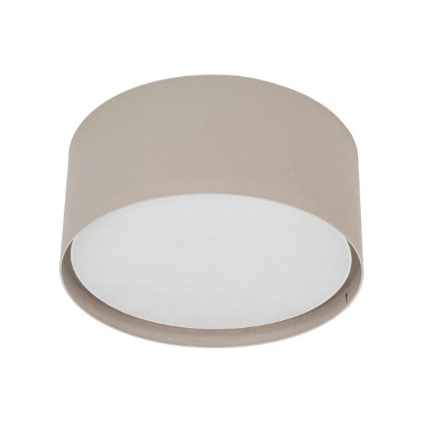 Deckenleuchte 6-flammig Stoff Grau E27 Ø77 cm rund