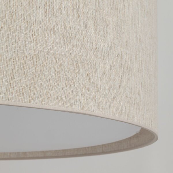 Pendelleuchte 3-flammig Stoff Sandfarben E27 Ø77 cm