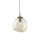 Pendelleuchte Glas Metall Braun Cognac E27 Ø25 cm rund