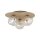 Deckenleuchte Glas Metall Sandfarben Cognac G9 Ø37 cm