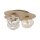 Deckenleuchte Glas Metall Sandfarben Cognac G9 Ø37 cm