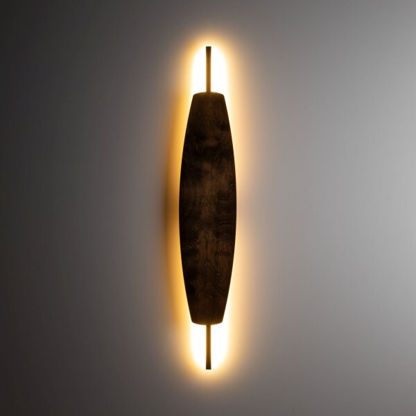 LED Wandleuchte indirekt 3000K Holz Metall H:95,5 cm
