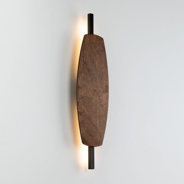 LED Wandleuchte indirekt 3000K Holz Metall H:55 cm