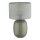 Tischlampe Stoff Glas Grau Olivgrün E27 H:48 cm Modern
