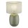 Tischlampe Stoff Glas Grau Olivgrün E27 H:48 cm Modern
