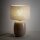 Tischlampe Stoff Glas Grau Sandfarben E27 H:48 cm rund