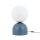 Tischlampe Glas Metall Weiß Blau E27 52 cm dekorativ