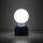 Tischlampe Glas Metall Weiß Blau G9 H:21 cm dekorativ