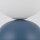 Tischlampe Glas Metall Weiß Blau G9 H:21 cm dekorativ
