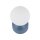 Tischlampe Glas Metall Weiß Blau G9 H:21 cm dekorativ