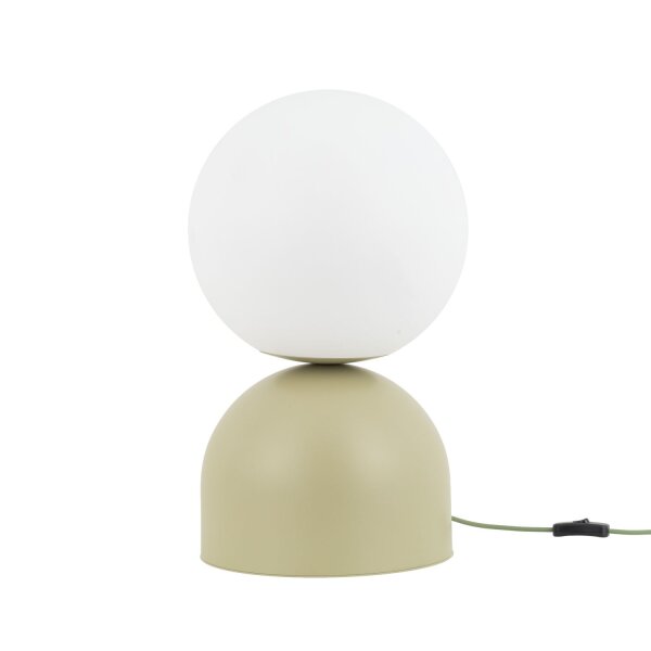Tischlampe Glas Metall Pistazie E27 H:52 cm dekorativ