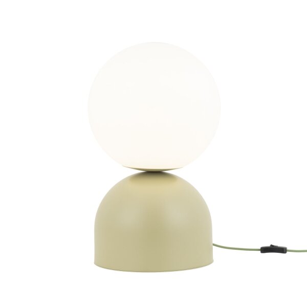 Tischlampe Glas Metall Pistazie E27 H:52 cm dekorativ