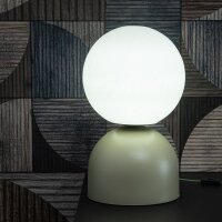 Tischlampe Glas Metall Pistazie E27 H:52 cm dekorativ