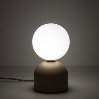 Tischlampe Glas Metall Sandfarben E27 H:52 cm blendarm