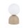 Tischlampe Glas Metall Sandfarben E27 H:52 cm blendarm