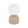 Tischlampe Glas Metall Sandfarben E27 H:52 cm blendarm