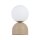 Tischlampe Glas Metall Sandfarben E27 H:52 cm blendarm