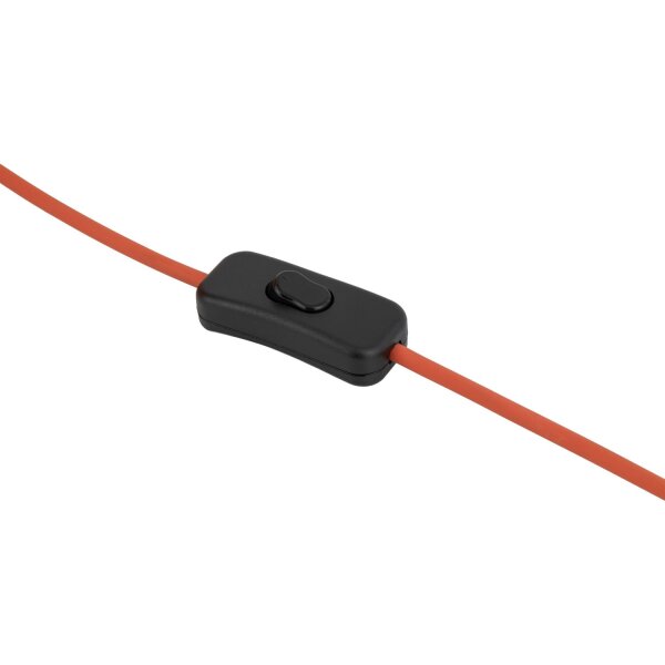 Tischlampe Glas Metall Weiß Orange E27 H:52 cm blendarm