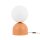 Tischlampe Glas Metall Weiß Orange E27 H:52 cm blendarm