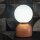 Tischlampe Glas Metall Weiß Orange E27 H:52 cm blendarm