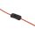 Tischlampe Glas Metall Weiß Orange E27 H:52 cm blendarm