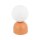 Tischlampe Glas Metall Weiß Orange E27 H:52 cm blendarm