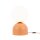 Tischlampe Glas Metall Weiß Orange E27 H:52 cm blendarm