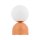 Tischlampe Glas Metall Weiß Orange E27 H:52 cm blendarm