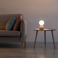 Tischlampe Glas Metall Weiß Orange G9 H:21 cm klein