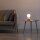 Tischlampe Glas Metall Weiß Orange G9 H:21 cm klein