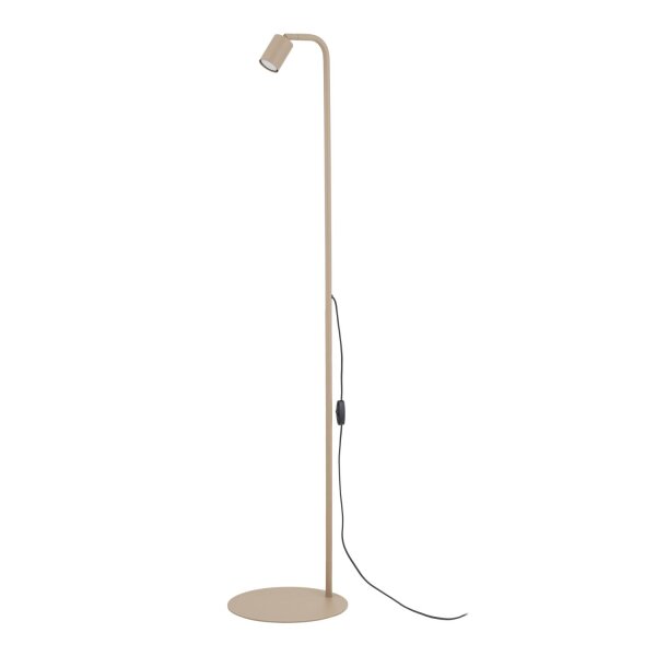Stehleuchte verstellbar Metall Sandfarben GU10 H:140 cm