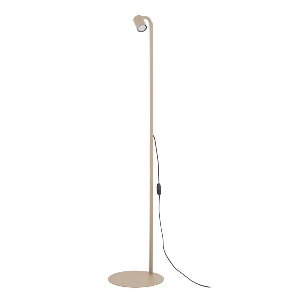 Stehleuchte verstellbar Metall Sandfarben GU10 H:140 cm