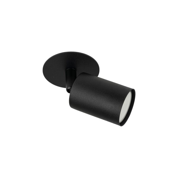 Deckenspot verstellbar Metall Schwarz GU10 B:12,5 cm