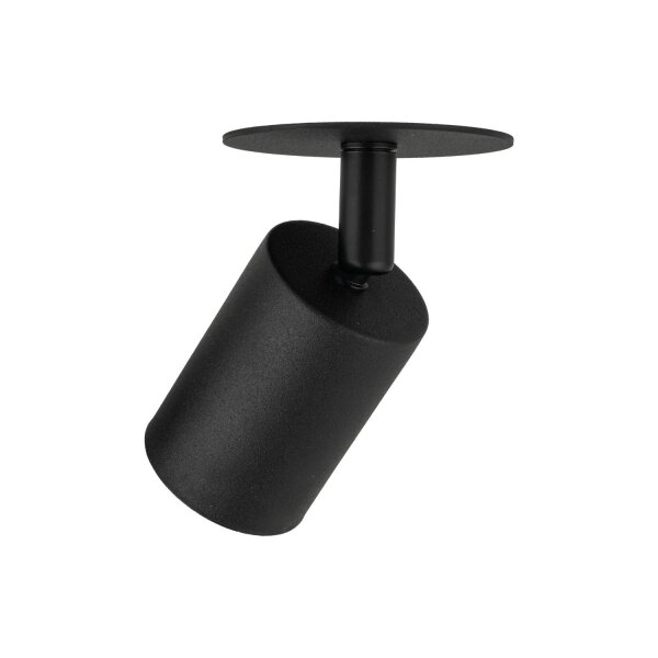 Deckenspot verstellbar Metall Schwarz GU10 B:12,5 cm