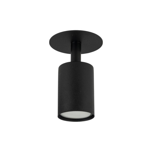 Deckenspot verstellbar Metall Schwarz GU10 B:12,5 cm