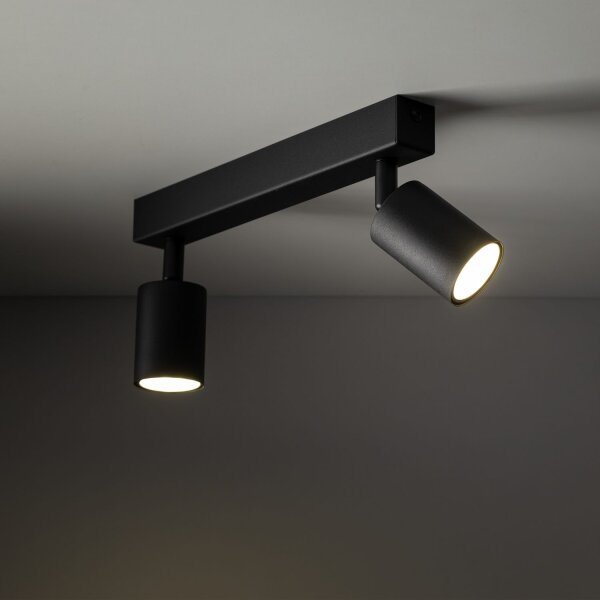 Deckenspot flexibel 2-flammig Schwarz GU10 L:41 cm