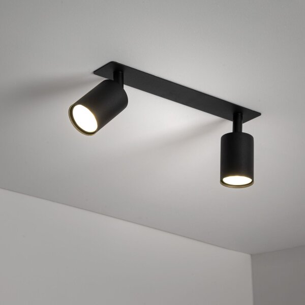 Deckenspot verstellbar 3-flammig Schwarz GU10 L:41 cm