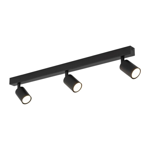 Deckenspot flexibel 3-flammig Schwarz GU10 L:77 cm