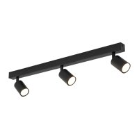 Deckenspot flexibel 3-flammig Schwarz GU10 L:77 cm