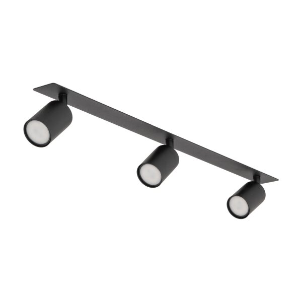Deckenspot verstellbar Metall Schwarz GU10 L:77 cm
