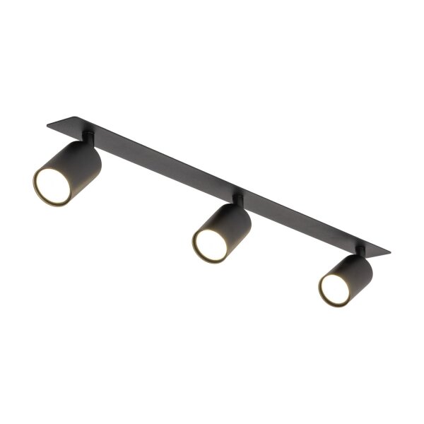 Deckenspot verstellbar Metall Schwarz GU10 L:77 cm