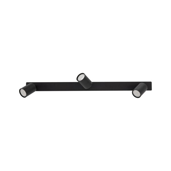 Deckenspot verstellbar Metall Schwarz GU10 L:77 cm